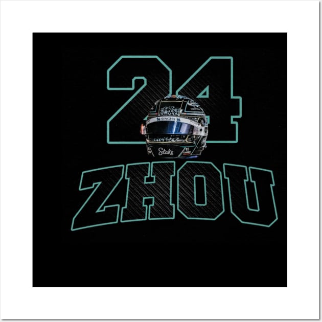 Zhou Guanyu 24 Helmet Wall Art by lavonneroberson